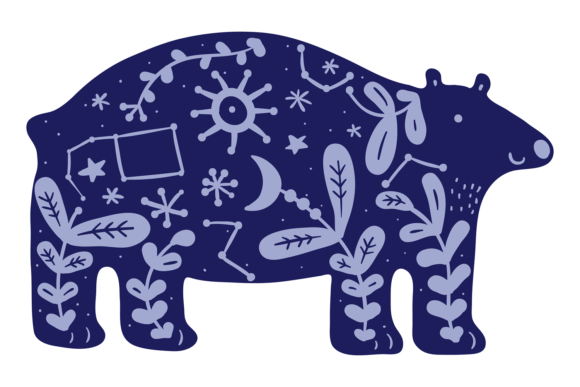 Decorative Bear Print: A Forest Animal Wit for Bold Branding