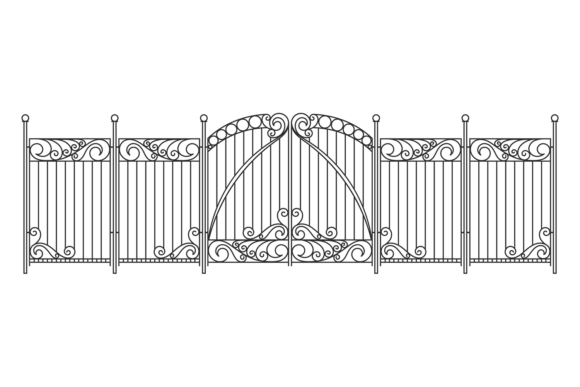 Decorative Classic Fence Forgery. Iron P: A Design Deep Dive