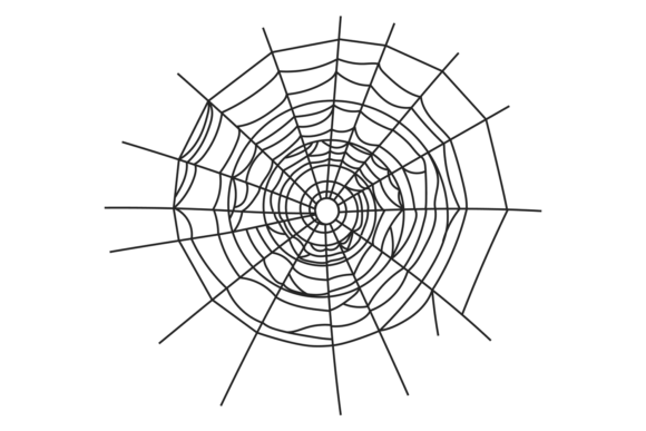 Decorative Cobweb: The Gothic Insect Net Black Font Element