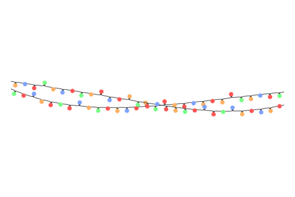 Decorative Holiday Lights & New Year Party Garlands