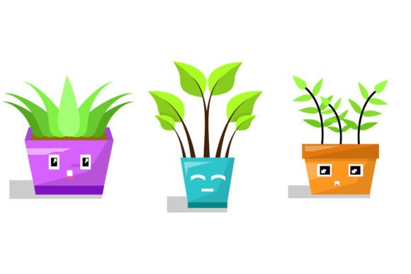 Exploring the Visual Personality of Decorative Plants Pot Purple Blue Brown