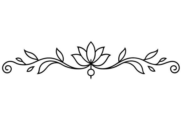 Flower Decorative Border Silhouette Vect: Versatile Floral Frames