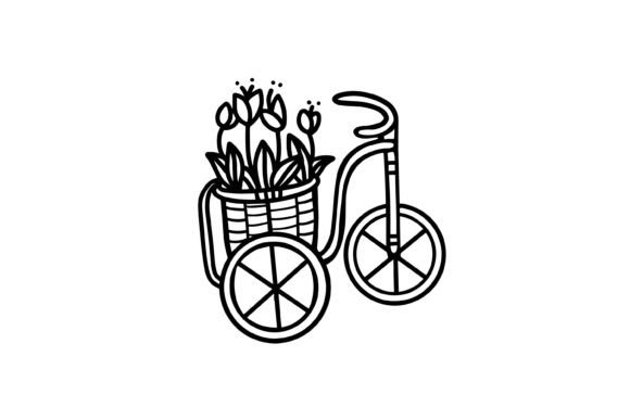 Garden Decorative Bicycle: A Font for Charming Branding
