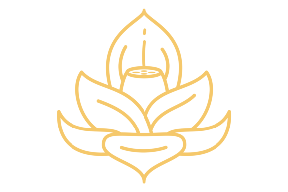 Golden Line Flower Element: Designing with Decorative N