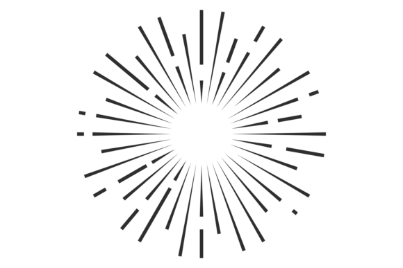 Radial Sunburst Decorative Retro Icon. F: A Guide to This Creative Font